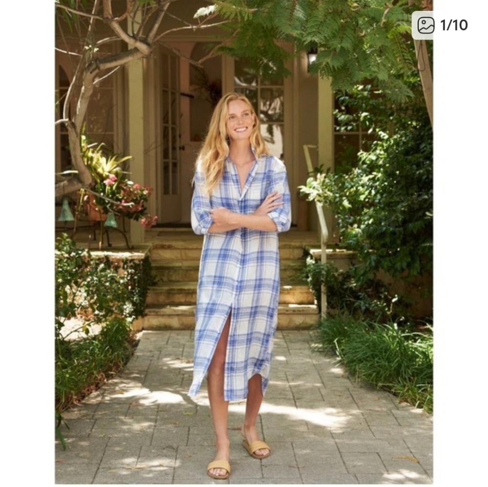 Frank & Eileen Rory Plaid Shirtdress Size Small